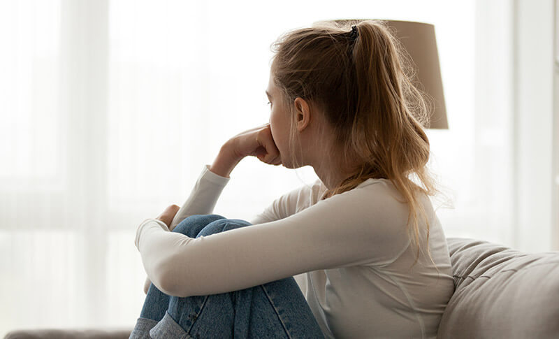 Someone contemplating reaching out